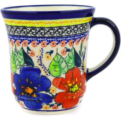 Polish Pottery Mug 9 oz Summer Sleandor UNIKAT