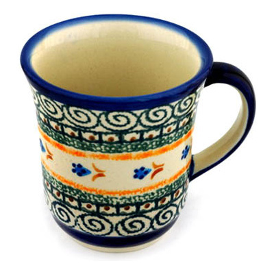 Polish Pottery Mug 9 oz Tiny Daisy Dots