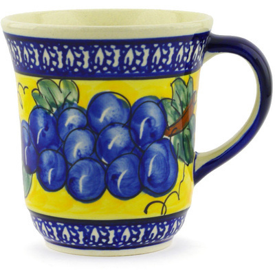 Polish Pottery Mug 9 oz Tuscan Grapes