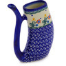 Polish Pottery Mug with Straw 10 oz Spring Flowers