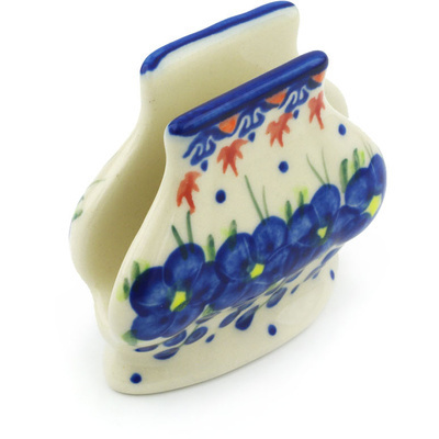 Polish Pottery Napkin Holder 3-inch Passion Poppy