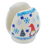 Polish Pottery Napkin Holder 3" Winter Gnome