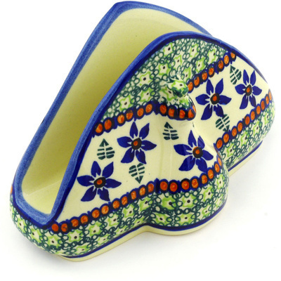 Polish Pottery Napkin Holder 4&quot;