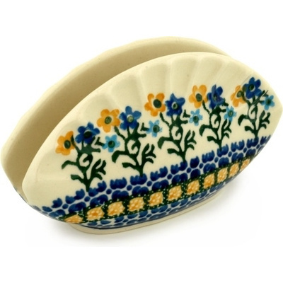 Polish Pottery Napkin Holder 5&quot; Field Of Wildflowers