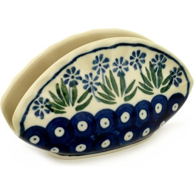 Polish Pottery Napkin Holder 5&quot; Springing Calendulas