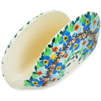 Polish Pottery Napkin Holder 5&quot; Sweet Blooms UNIKAT