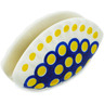 Polish Pottery Napkin Holder 5&quot; Yellow Dots