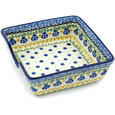 Polish Pottery Napkin Holder 6&quot; Summer Dasies