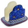 Polish Pottery Napkin Holder 7&quot; Cobalt Poppies UNIKAT