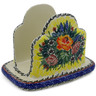 Polish Pottery Napkin Holder 7&quot; Copper Rose Meadow UNIKAT