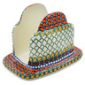 Polish Pottery Napkin Holder 7&quot; Orange Tranquility UNIKAT