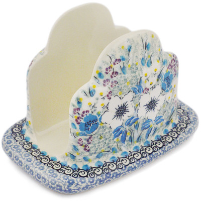Polish Pottery Napkin Holder 7&quot; Solstice Bloom UNIKAT