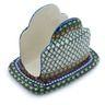 Polish Pottery Napkin Holder 7&quot; Tranquility UNIKAT