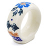 Polish Pottery Napkin Ring 2&quot; Blue Cornflower