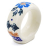 Polish Pottery Napkin Ring 2&quot; Blue Cornflower
