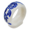 Polish Pottery Napkin Ring 2&quot; Cobalt Dreams