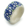 Polish Pottery Napkin Ring 2" Fields Of Glory
