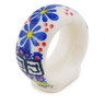 Polish Pottery Napkin Ring 2" Irish Spring
