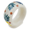 Polish Pottery Napkin Ring 2&quot; Pineapple Parade