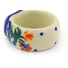 Polish Pottery Napkin Ring 2&quot; Spring Flowers