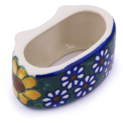 Polish Pottery Napkin Ring 2&quot; UNIKAT