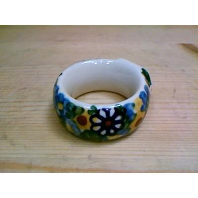 Polish Pottery Napkin Ring 2&quot; UNIKAT