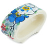 Polish Pottery Napkin Ring 3&quot; Flower Crown UNIKAT
