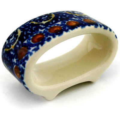 Polish Pottery Napkin Ring 3&quot; Odysseus