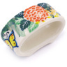 Polish Pottery Napkin Ring 3&quot; Spring Garden UNIKAT