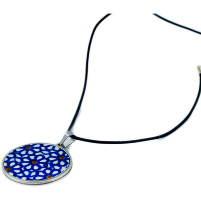 Polish Pottery Necklace 11&quot; Dizzy Daisies