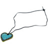 Polish Pottery Necklace 20&quot; Leaf Happiness
