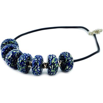 Polish Pottery Necklace 24&quot; Streamers