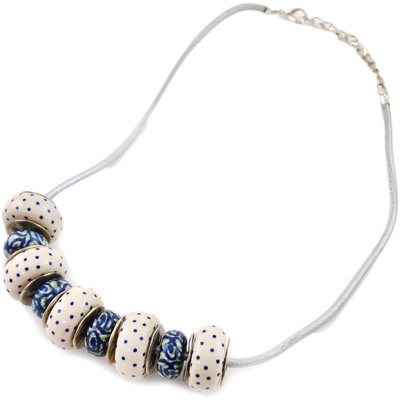 Polish Pottery Necklace 25&quot; Streamers