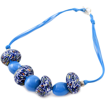 Polish Pottery Necklace 27&quot;