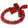Wood Necklace 34&quot; Red