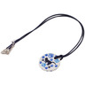 Polish Pottery Necklace Kitty Prints