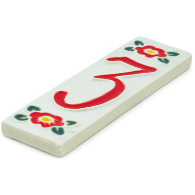 Ceramic Number 5&quot; Red