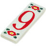 Ceramic Number 9 Red