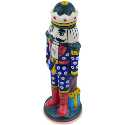 Polish Pottery Nutcracker Figurine 9&quot; UNIKAT