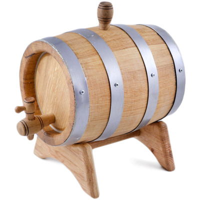 Wood Oak Barrel with Tap - 100 oz (3 liter) Wood