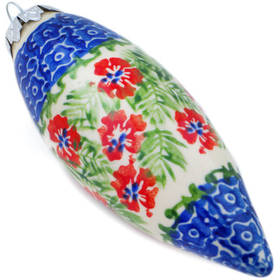 Polish Pottery Ornament 5&quot; Midsummer Bloom