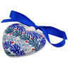 Polish Pottery Ornament Heart 3&quot; Currant Wreath UNIKAT