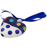 Polish Pottery Ornament Heart 3&quot; Lights In The Sky