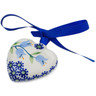 Polish Pottery Ornament Heart 3&quot; Sweet Dreams