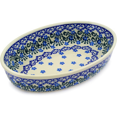 Polish Pottery Oval Baker 11&quot; Amazing Element