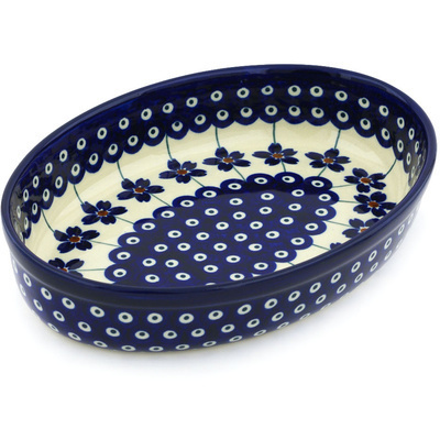 Polish Pottery Oval Baker 11"