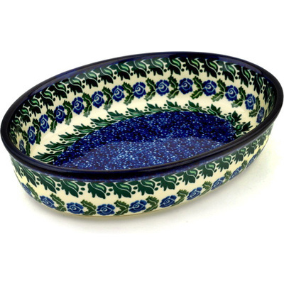 Polish Pottery Oval Baker 11&quot;