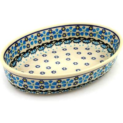 Polish Pottery Oval Baker 11"