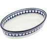 Polish Pottery Oval Baker 11&quot; Light Hearted