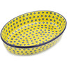 Polish Pottery Oval Baker 11&quot; Sunshine